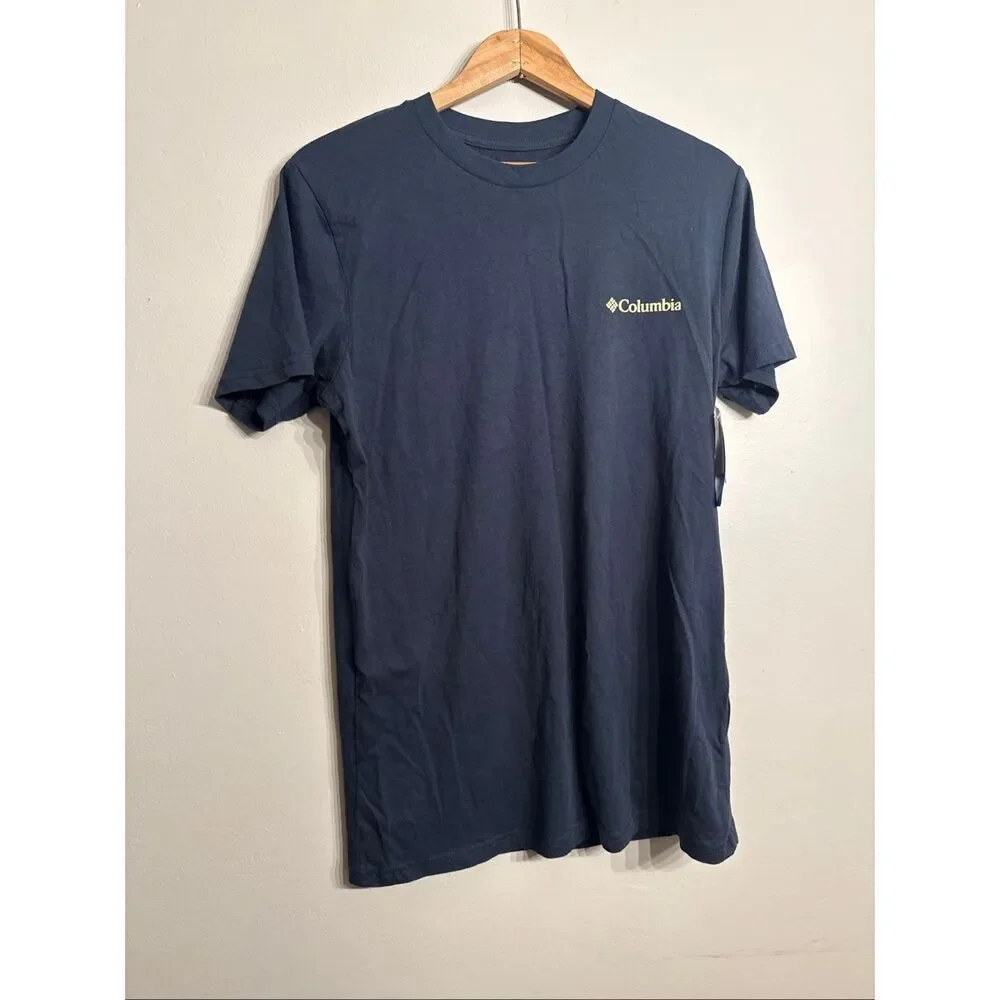 Columbia Navy Blue Greater Outdoor Gear Short Sleeve Crew Neck T-Shirt Small NWT